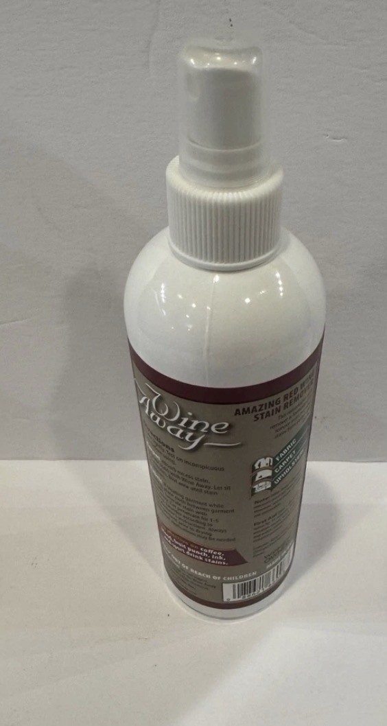 Wine Away Red Wine Stain Remover 12 oz Bottle All-Purpose Cleaner, New