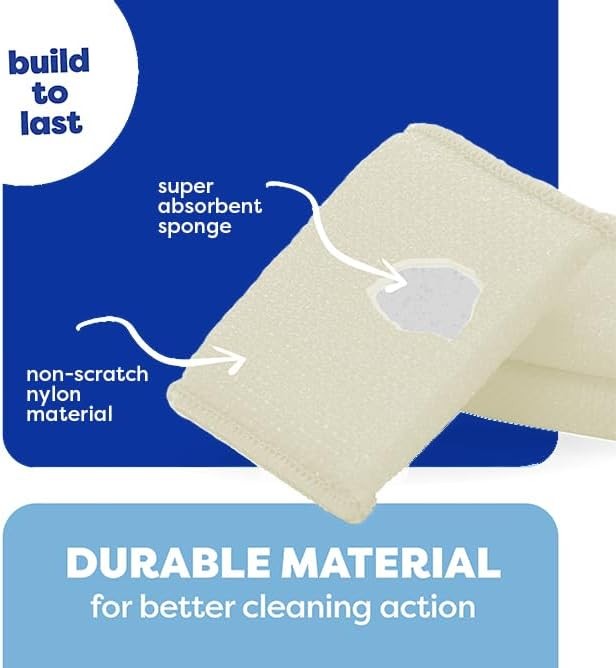 24 Pack Scrub Sponges Kitchen by , Multi-Purpose Scouring Pads, Non-Scratch
