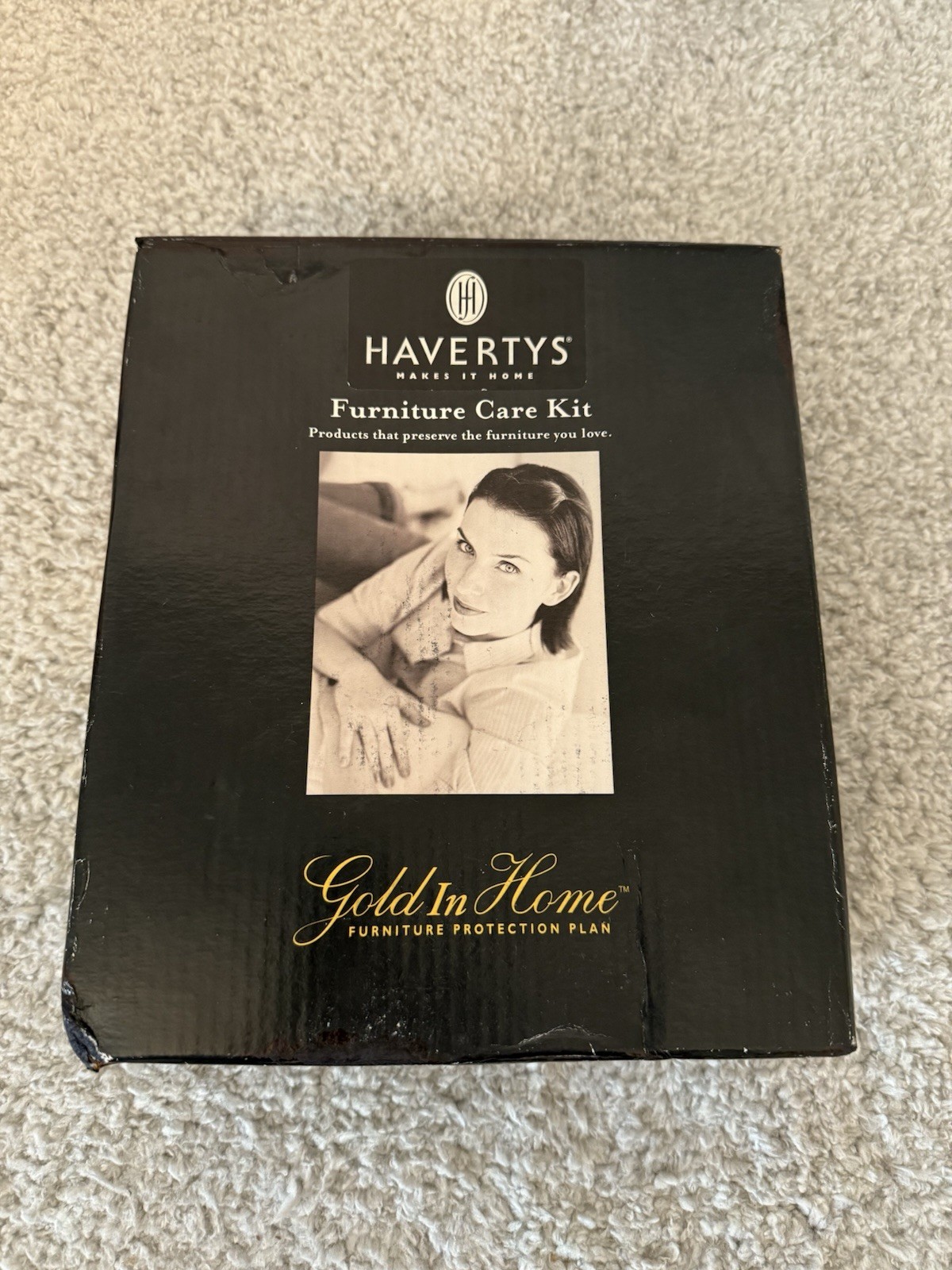 Vintage Gold In Home Havertys Furniture Care Kit Original Box Complete Unused