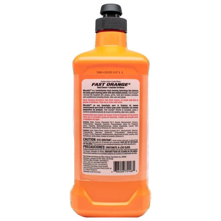 Permatex Fast Orange Pumice Hand Cleaner, 48oz Orange Scent