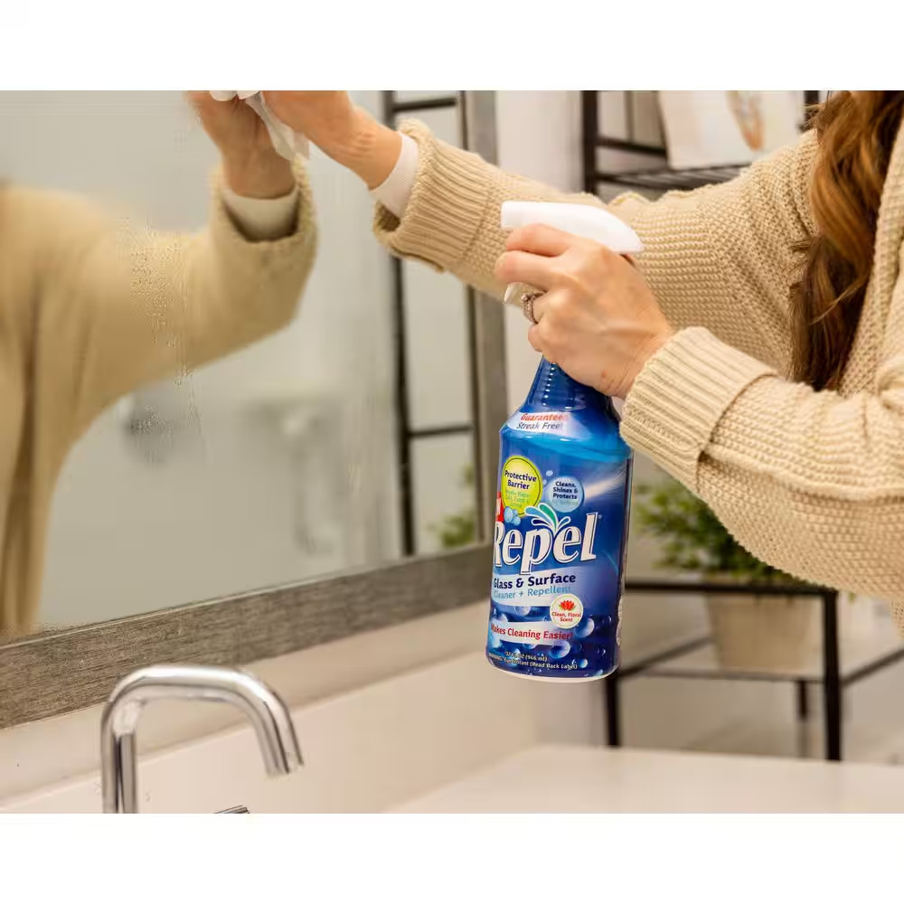 32 Fl. Oz. Repel Glass Cleaner + Repellent Spray Bottle