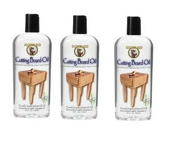 3 Howard BBB012 12 Oz Butcher Block Cutting Board Oil (3-PACK)