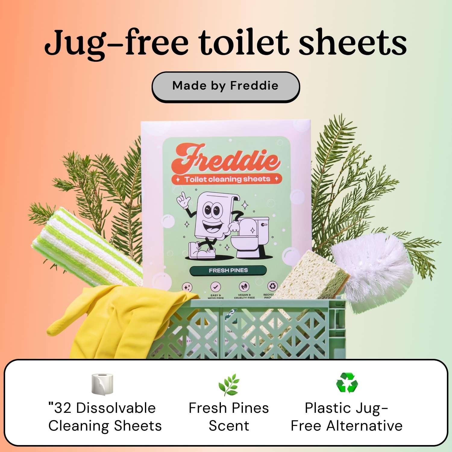 Cleaner Sheets – Fresh Pines Scent – Plastic Jug-Alternative to Liquid Cleane…