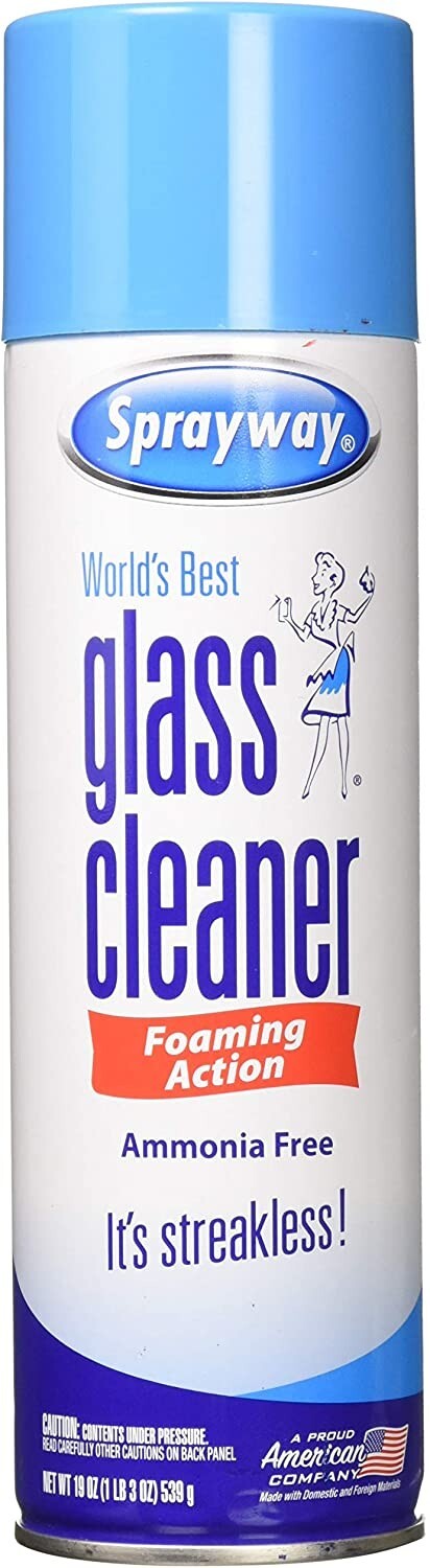 Sprayway Glass Cleaner 19 Fl Oz, 3pk 1 Lint Free Cleaning Cloth And 1 Squeegee