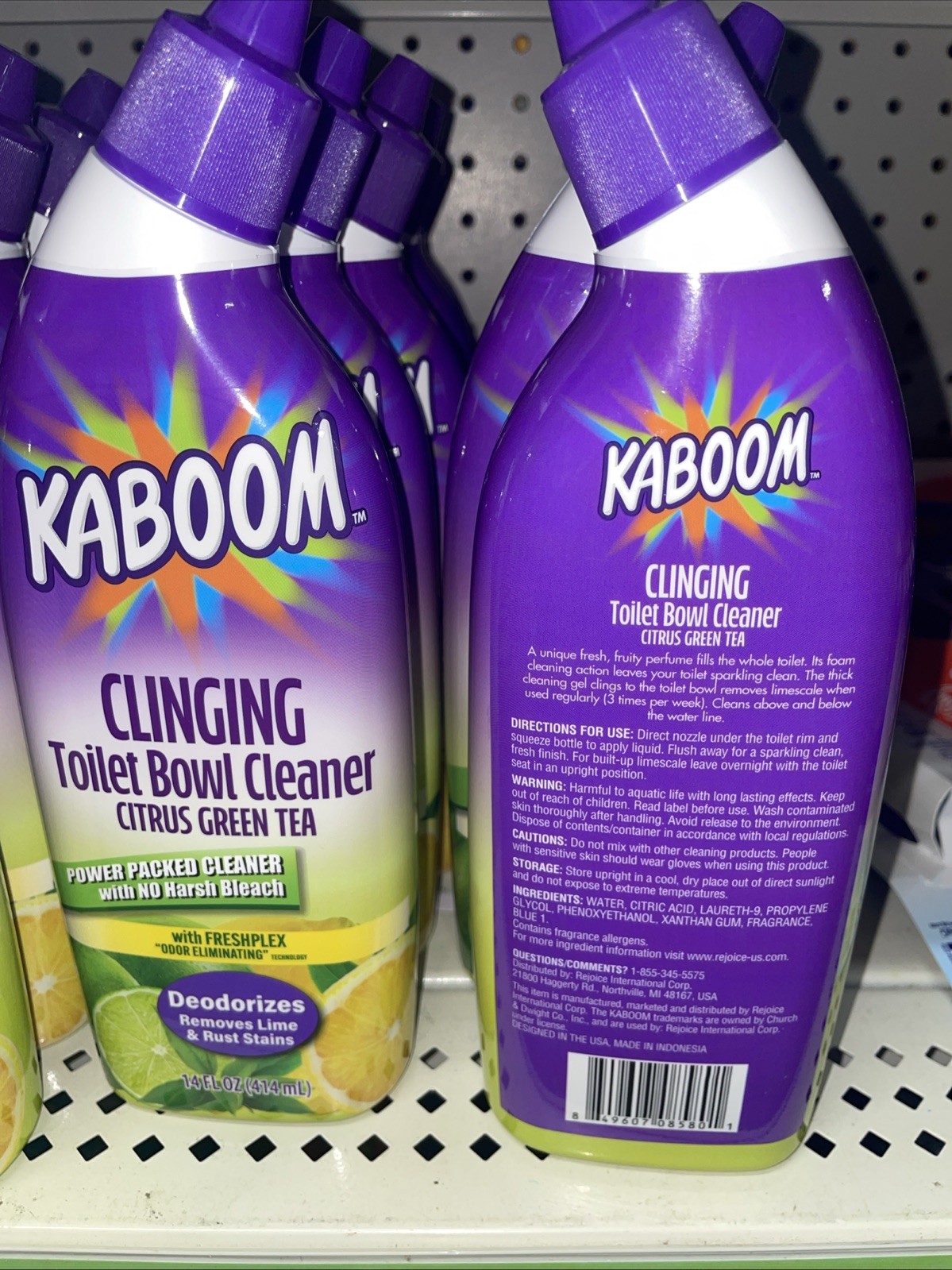 Kaboom Clinging Toilet Bowl Cleanser and Deodorizer 14 fl Oz, Pack of 3