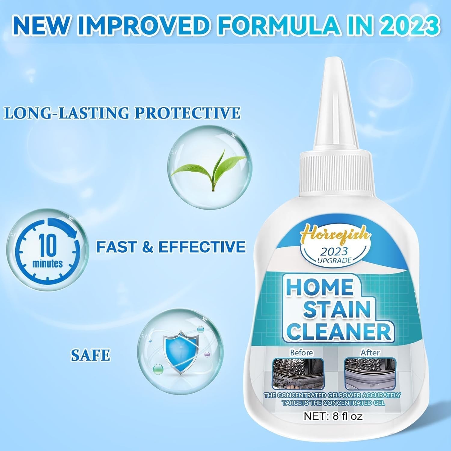 Home Remover Gel, 8 Fl Oz Household Washing Machine Cleaner for Washing Machi…