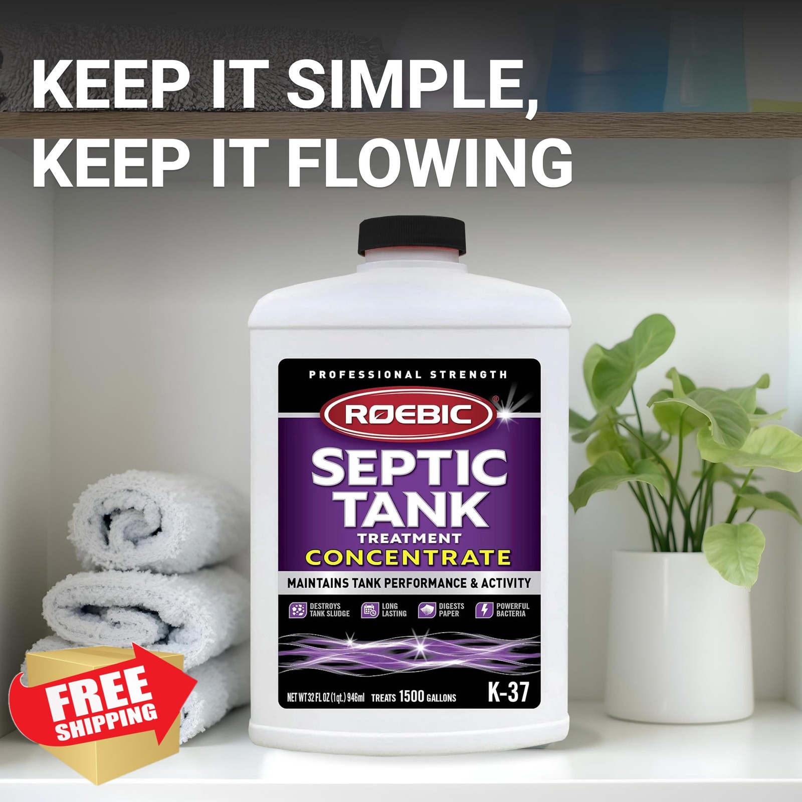 Roebic Septic Treatment Liquid Concentrate 32oz