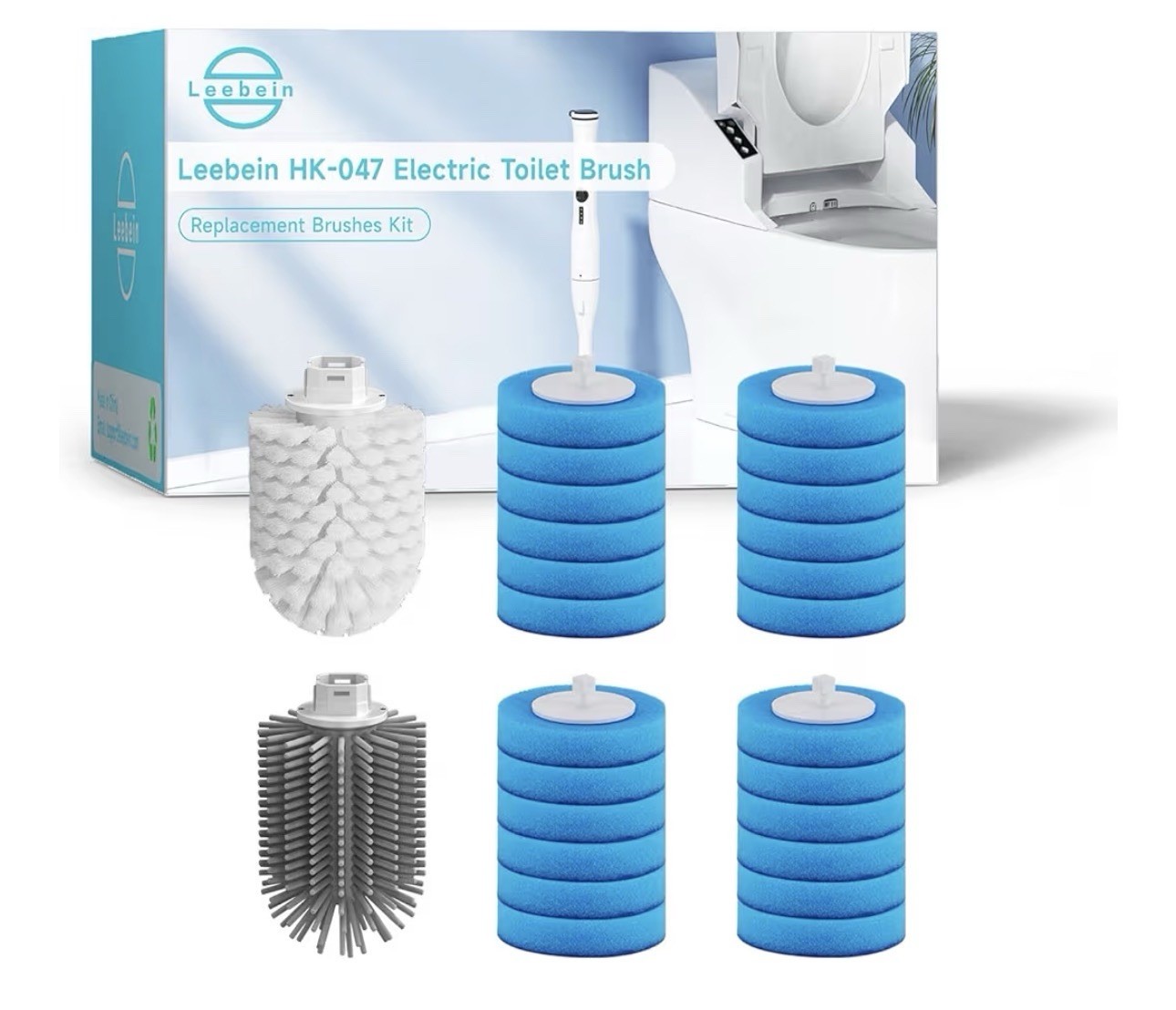 24 Wand Refills and Replaceable Brush Heads Kit for Leebein HK-047