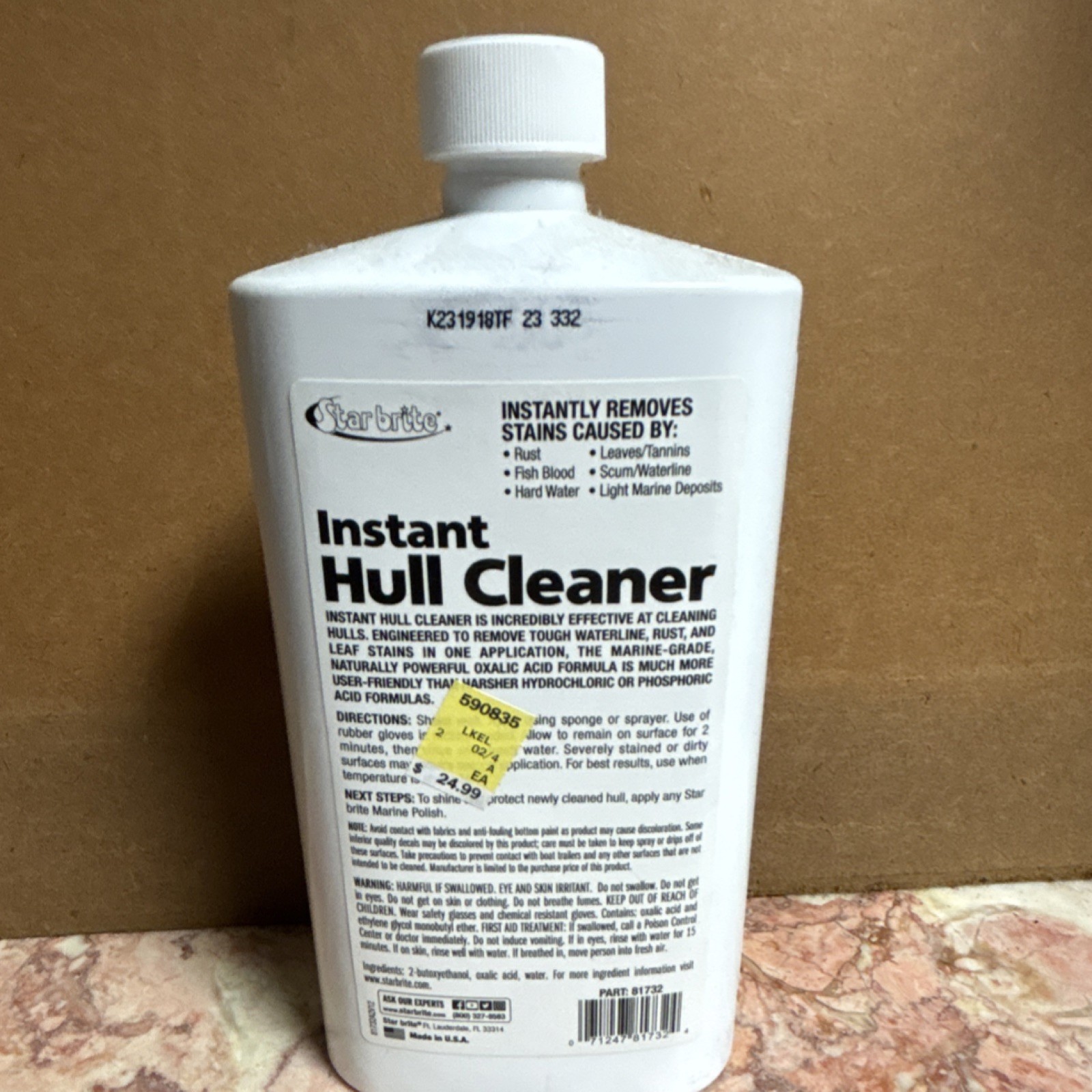 Star Brite 81732PW 32 oz. Instant Hull Cleaner Liquid 2.25 L x 3.5 W in.