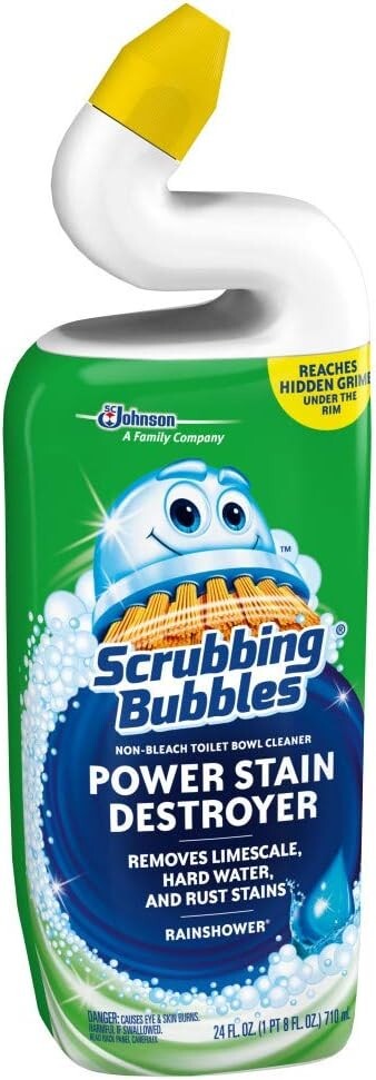 Scrubbing Bubbles Toilet Cleaner Gel and Power Stain Destroyer, Cleans Limescale