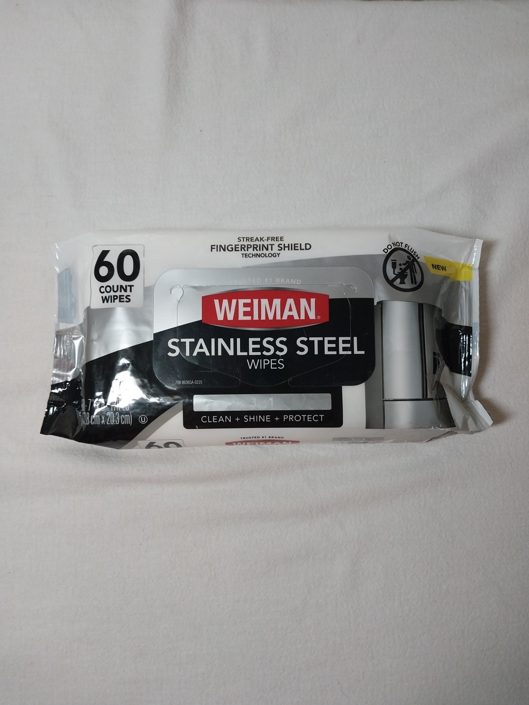 Weiman Stainless Steel 3-in-1 Cleaning Wipes 60 Count 1 Pack