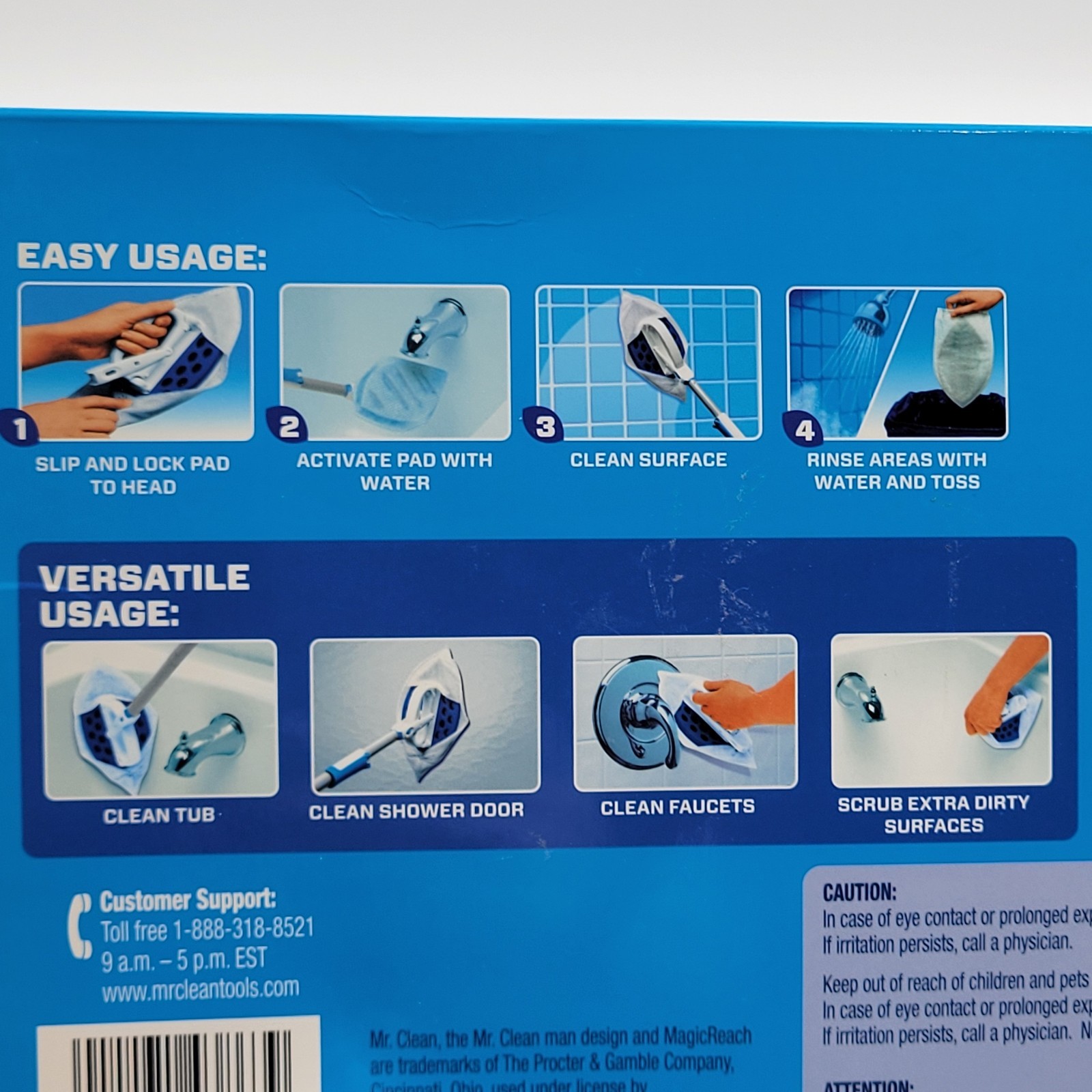 Mr. Clean Magic Reach Multi-Purpose Foaming Scrubber 8 Pack Refill, NEW