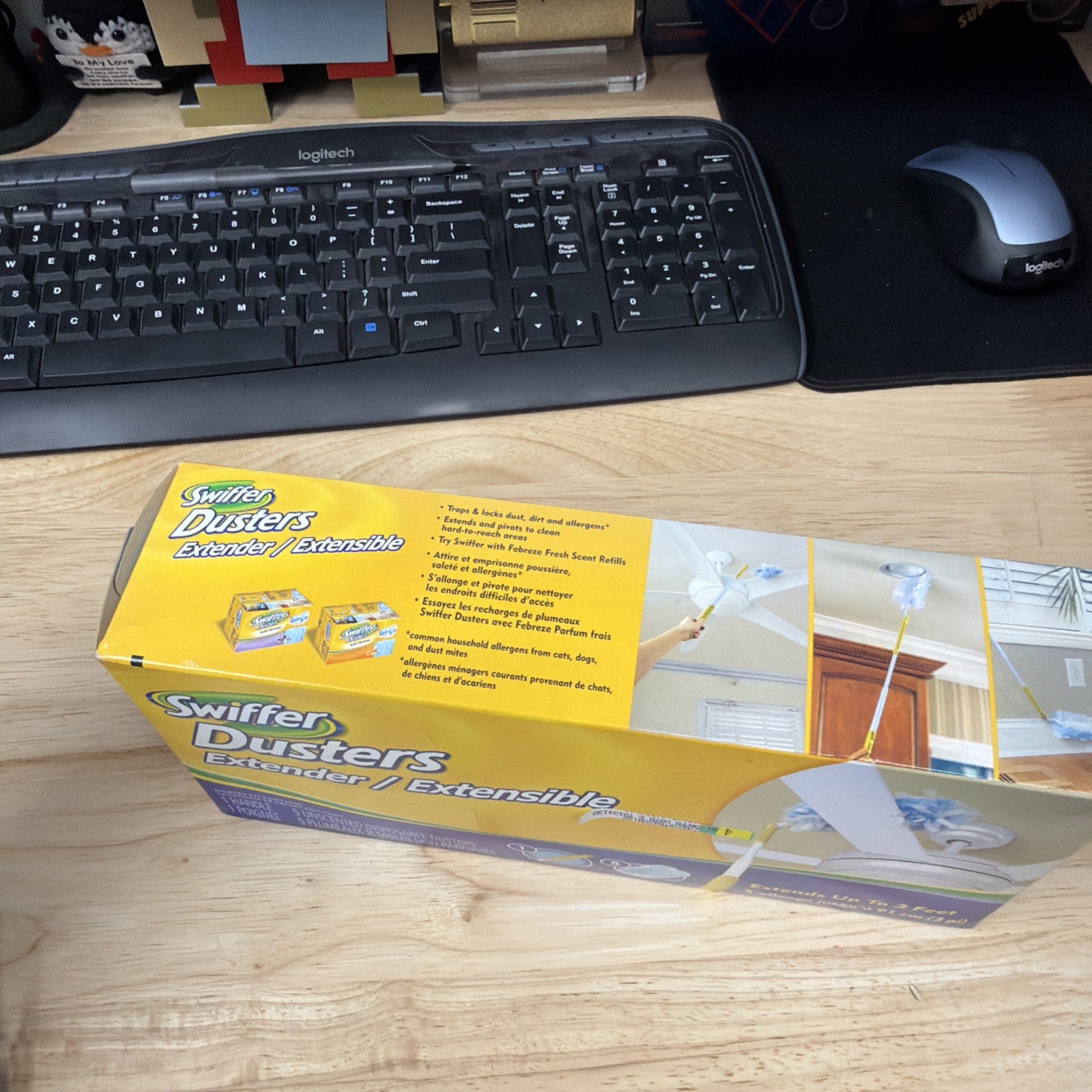 Swiffer Dusters Extender Starter Kit Handle + 5 Dusters Trap & Lock NEW Vintage