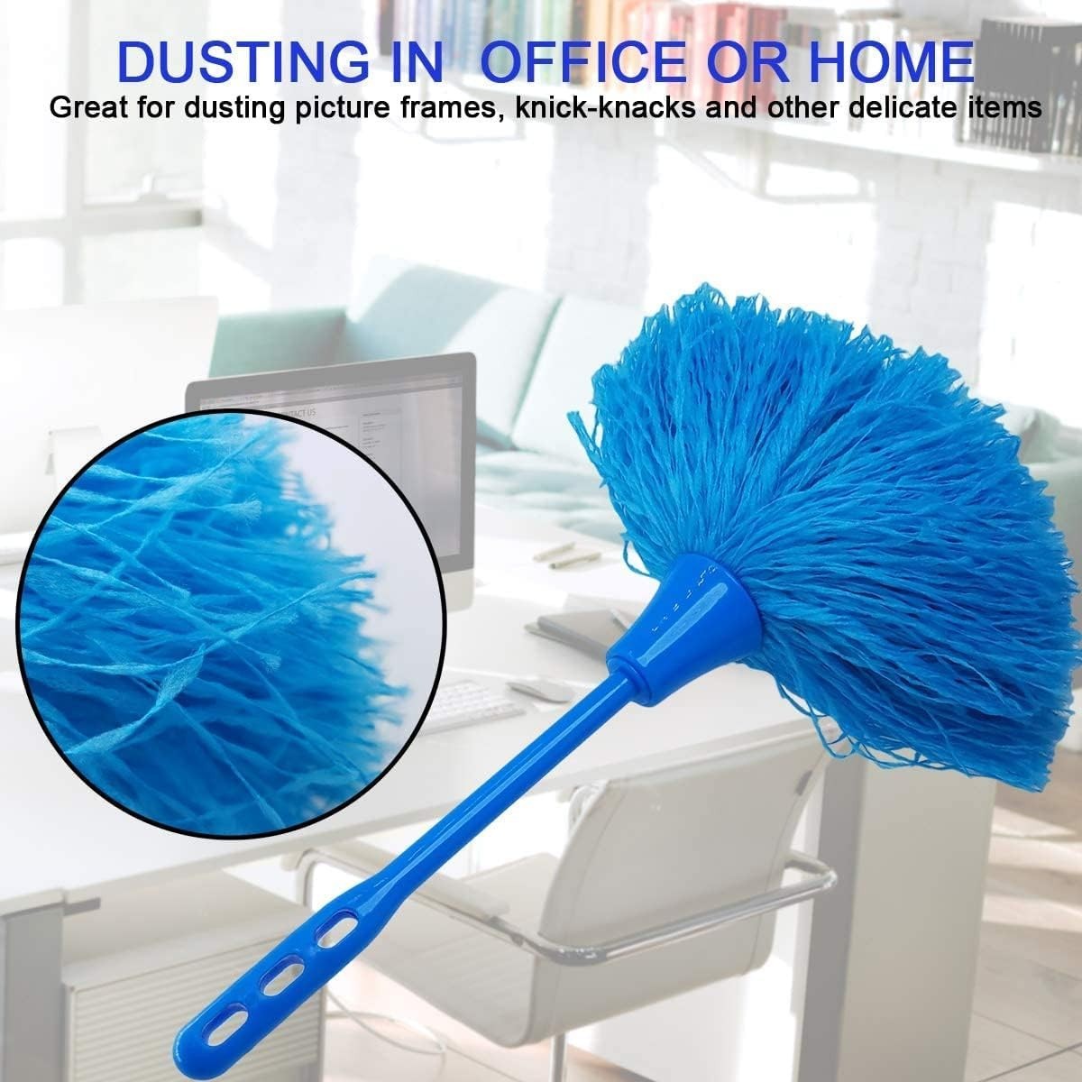 Gentle 3 Pack Microfiber Dusting Duster – Ergonomic Hand Grip for Easy Use