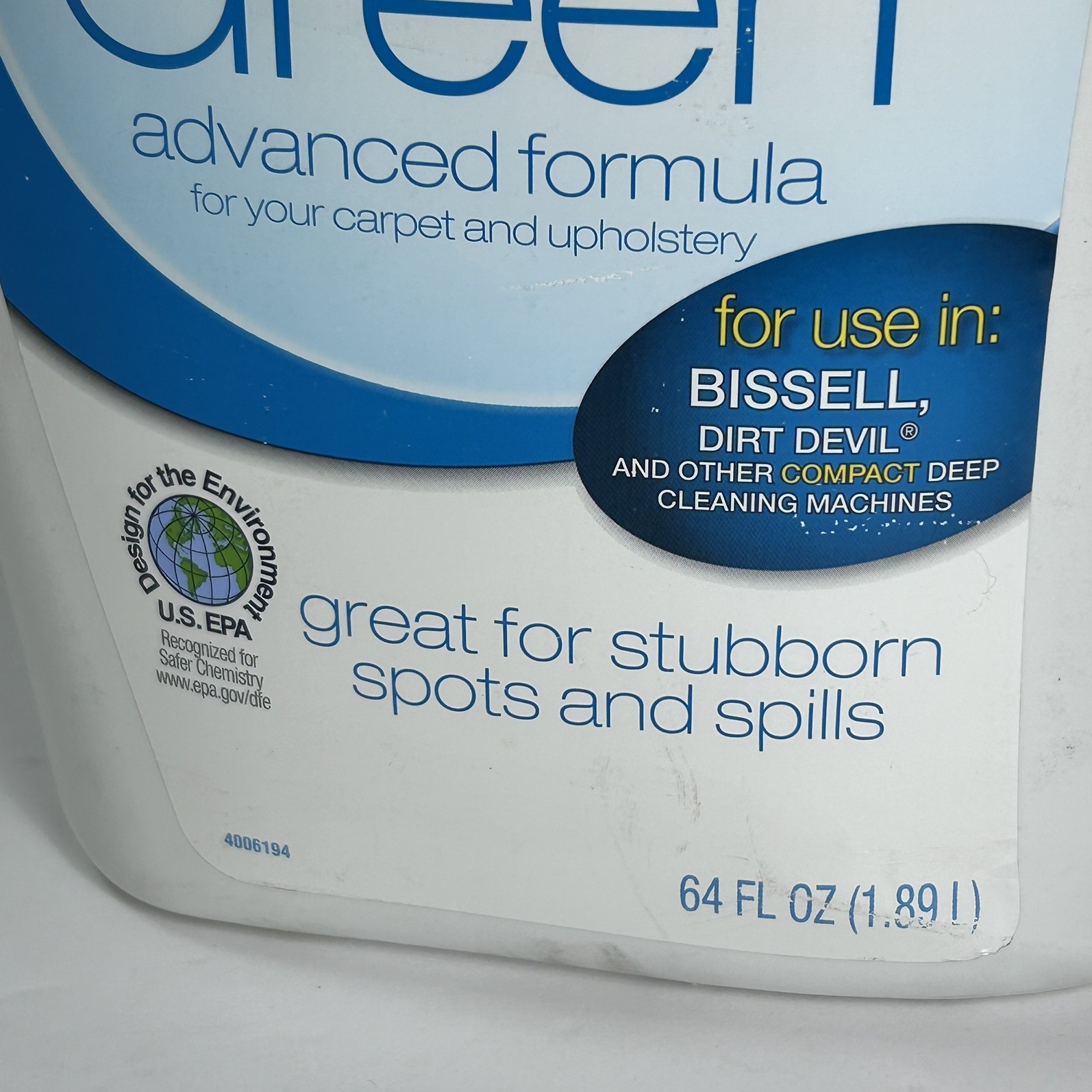 Bissell Little Green Formula Carpet & Upholstery Cleaner 64oz Concentrate NEW