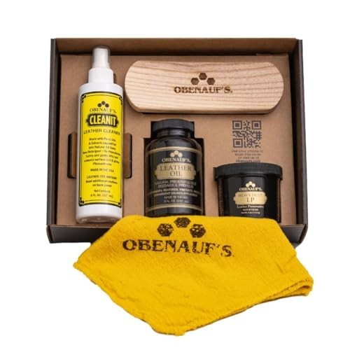 Leather Care Kit – Heavy Duty Preservative, Conditioner, Cleaner & Brush Set
