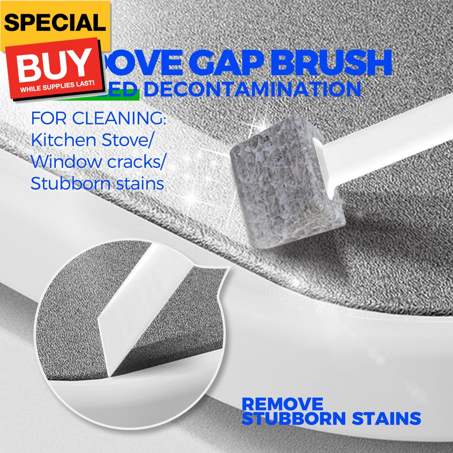 7 Pack Deep Cleaning Brush Set, Scrub Pads with Scraper Tip for Pool Walls, Bath