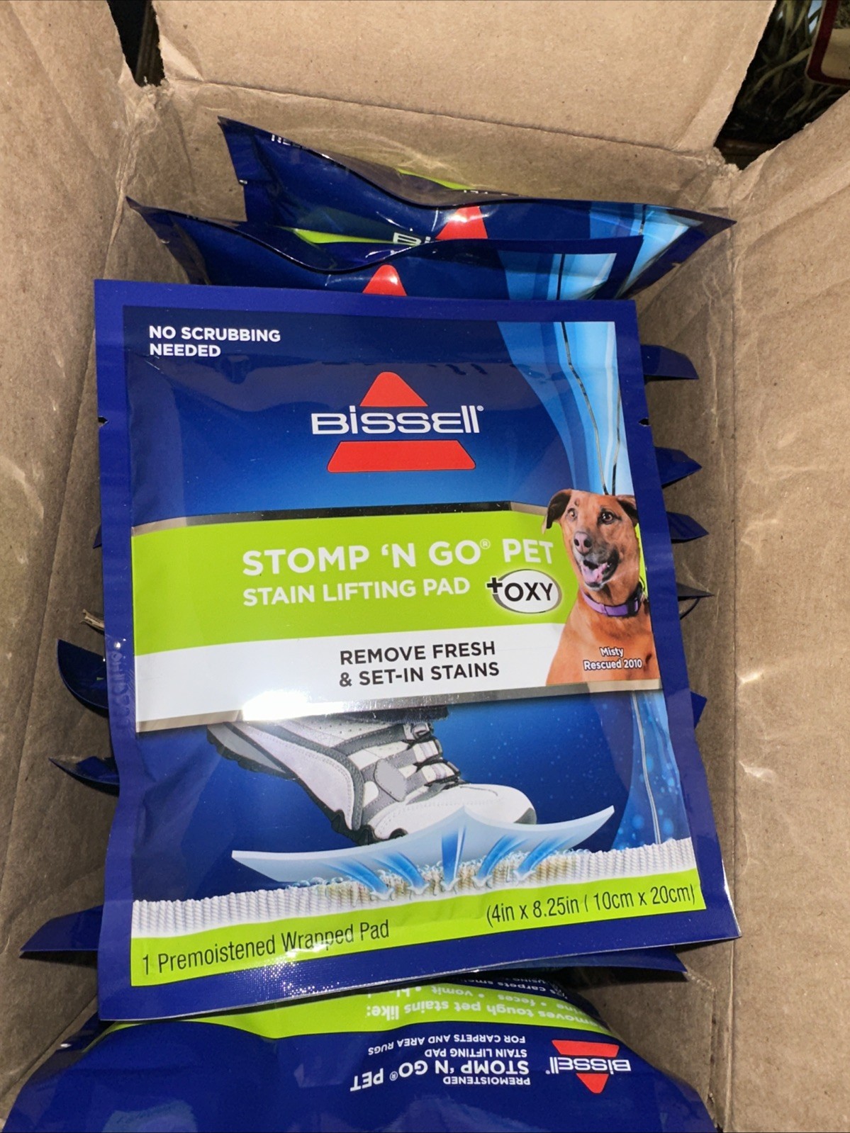20-PACK Bissell Stomp ‘n Go Pet Stain Lifting Pad+ OXY FULL CASE!