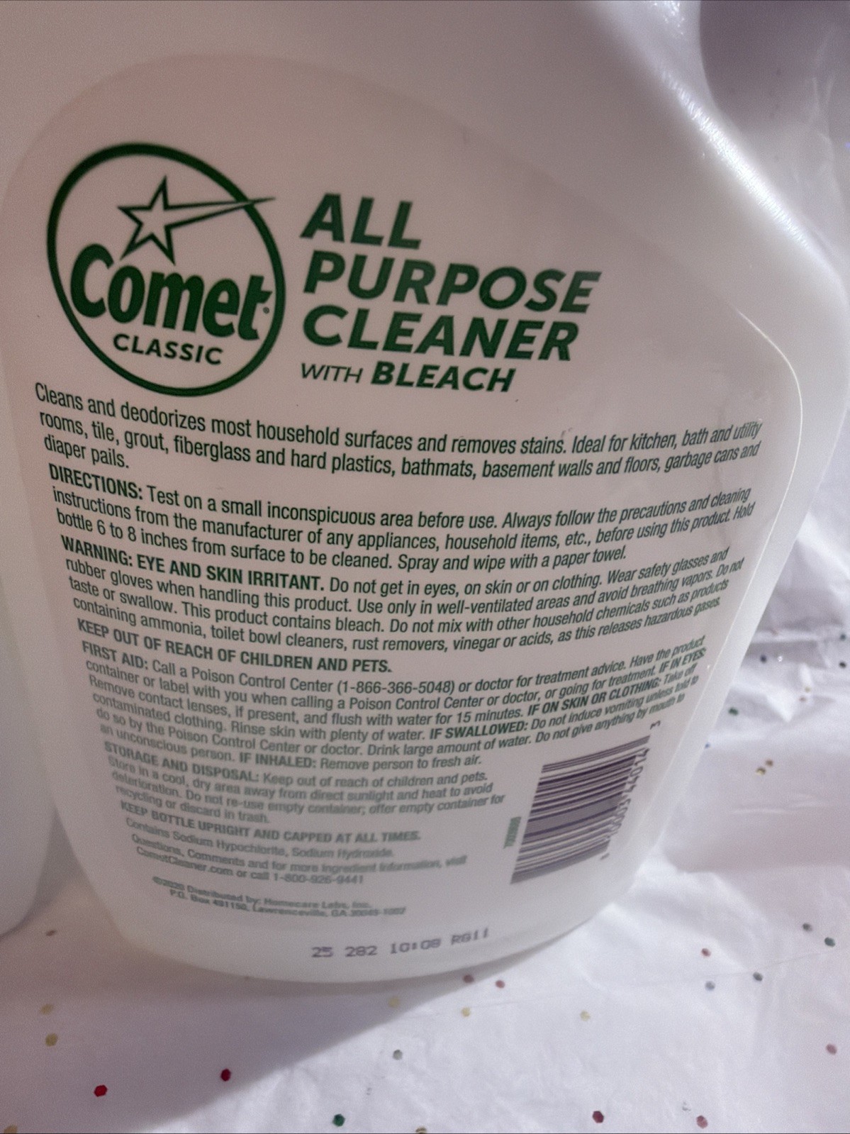 Comet All-Purpose Cleaner Spray with Bleach (2 Pack) for Kitchen Bathroom