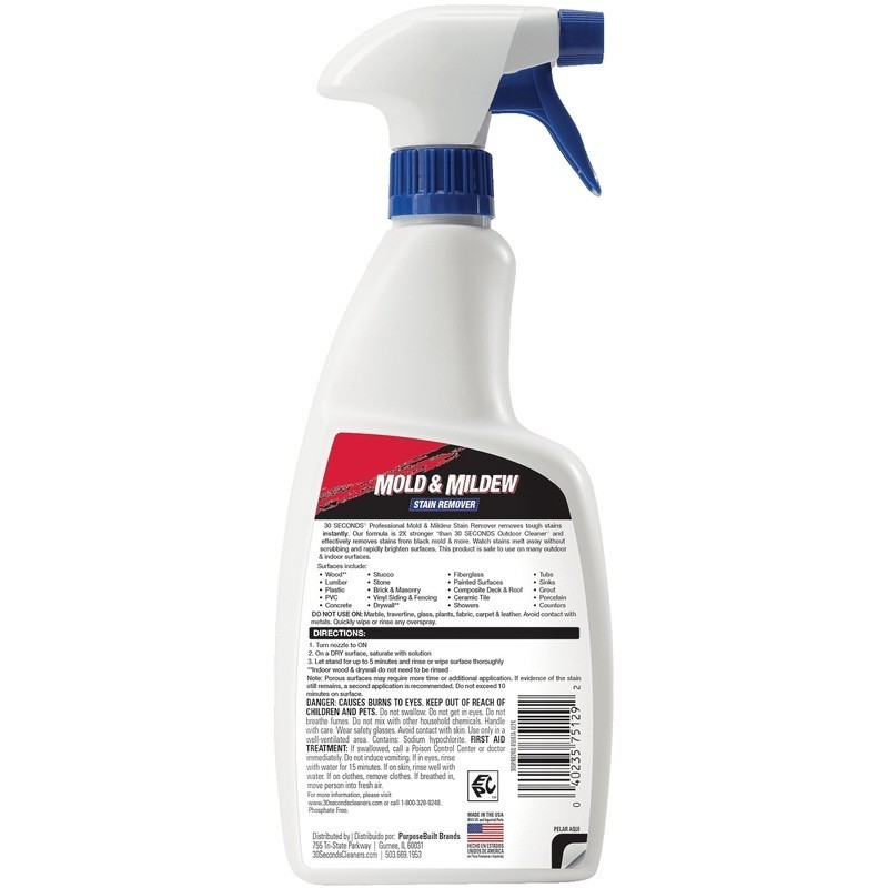 Mold Mildew Stain Remover Spray Multi-Surface Cleaner No Scrubbing 24oz New