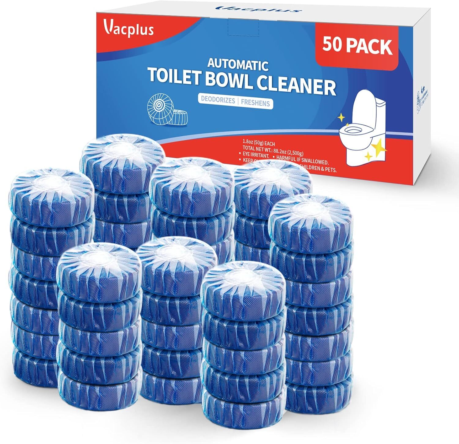 Vacplus Automatic Toilet Bowl Cleaner Tablets Bathroom Toilet Tank Cleaner NEW!.