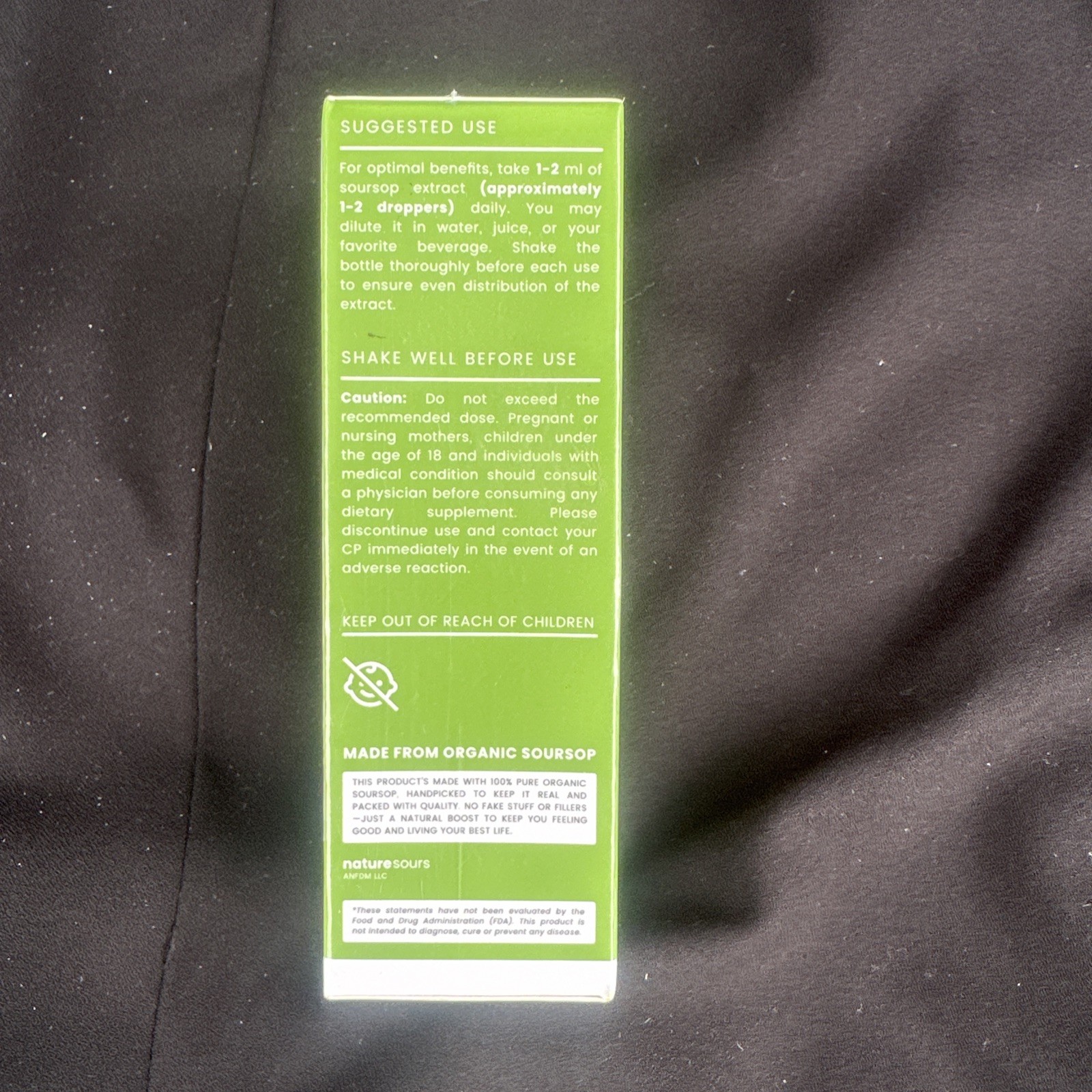 Soursop Graviola, 100% Natural Organic, Drops, 2 fl. oz Herbal Supplement