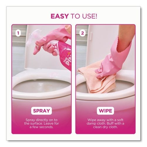 The Pink Stuff Miracle Bathroom Foam Cleaner, Fruity Scent, 25.4 oz Bottle, 4/CT