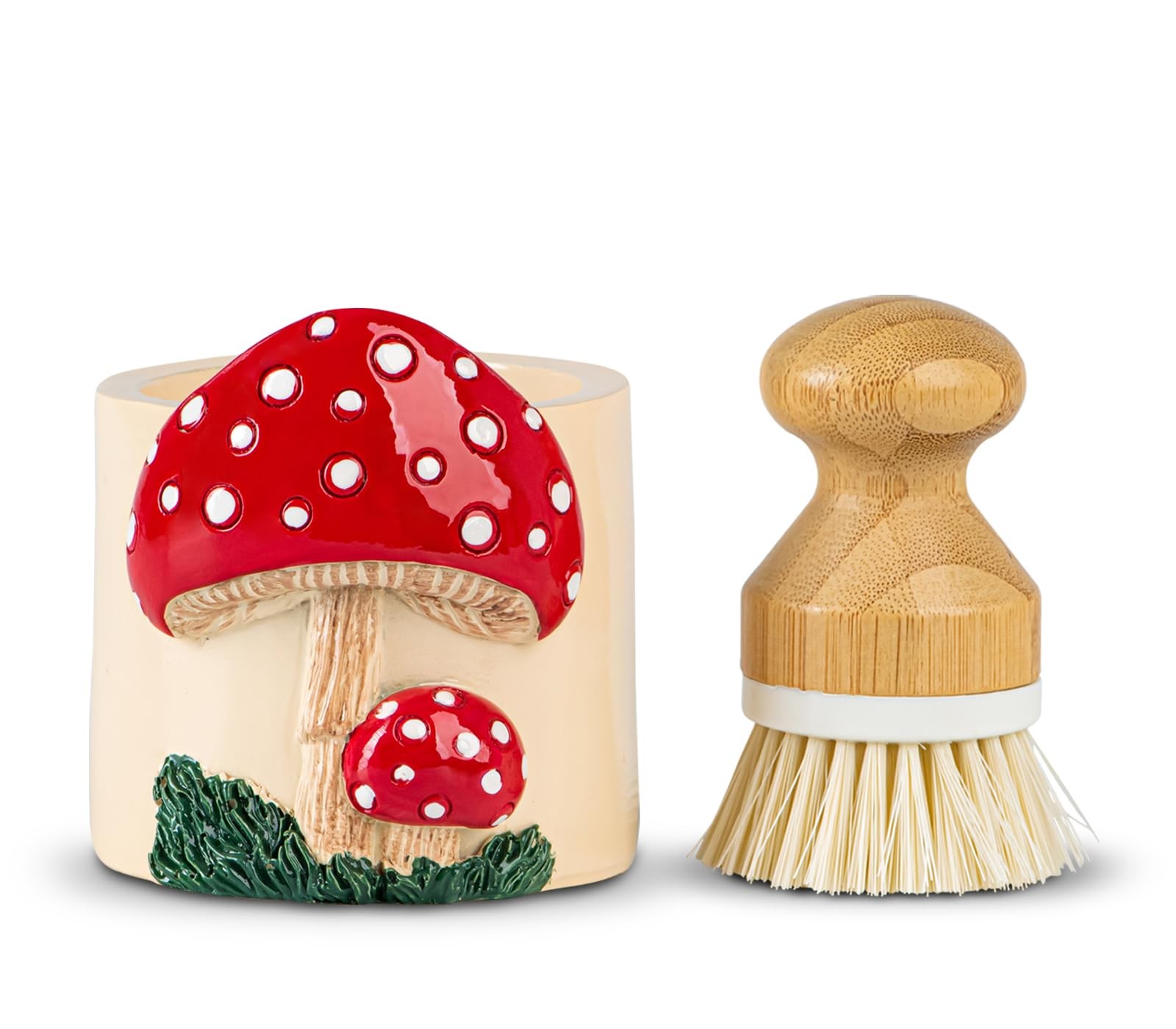 Mushroom Dish Brush Holder And Dish Scrubber Dish Brush And Holder Set Dish S…