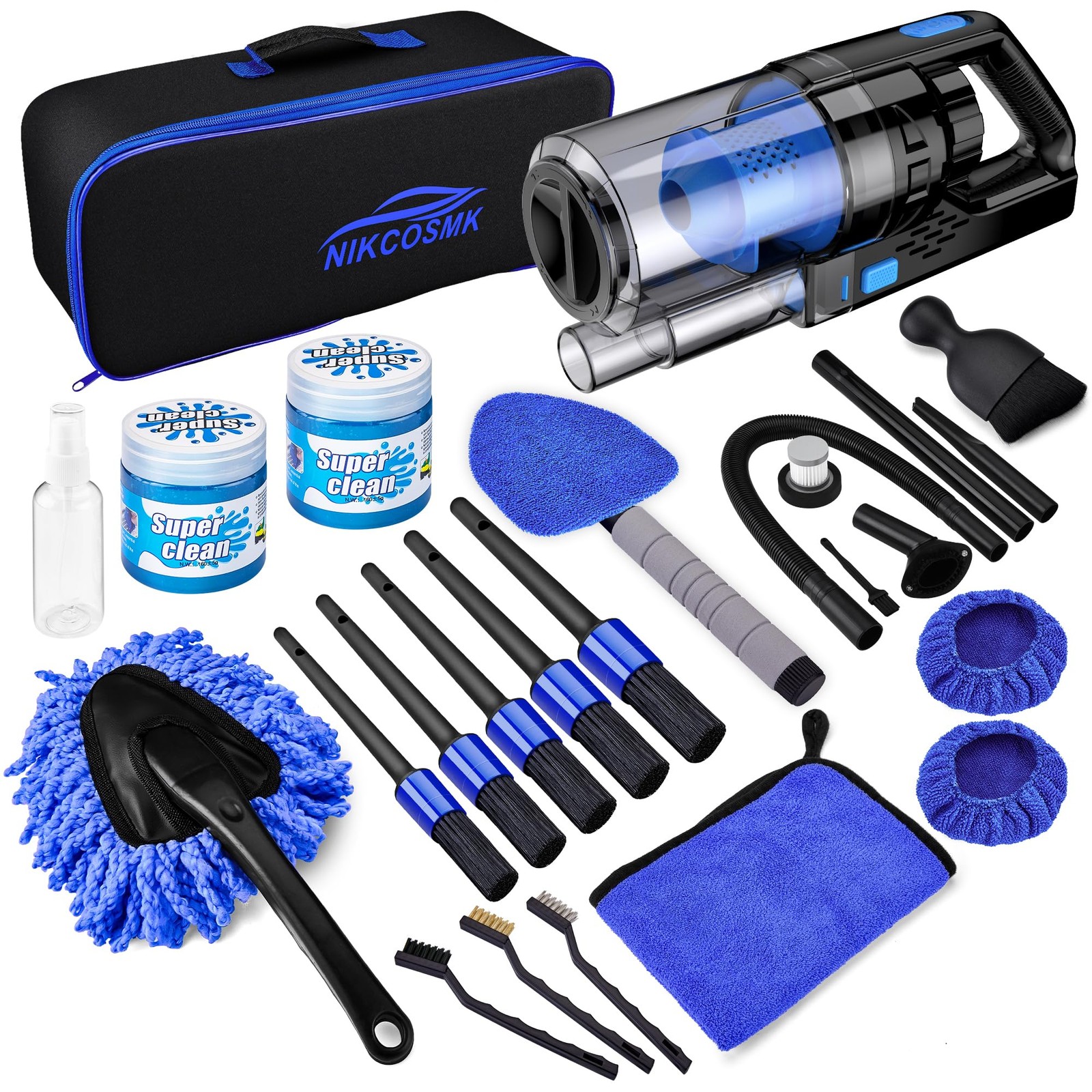 17pcs Car Detailing Kit Interior Cleaner, Car Interior Cleaning Kit with Hand…