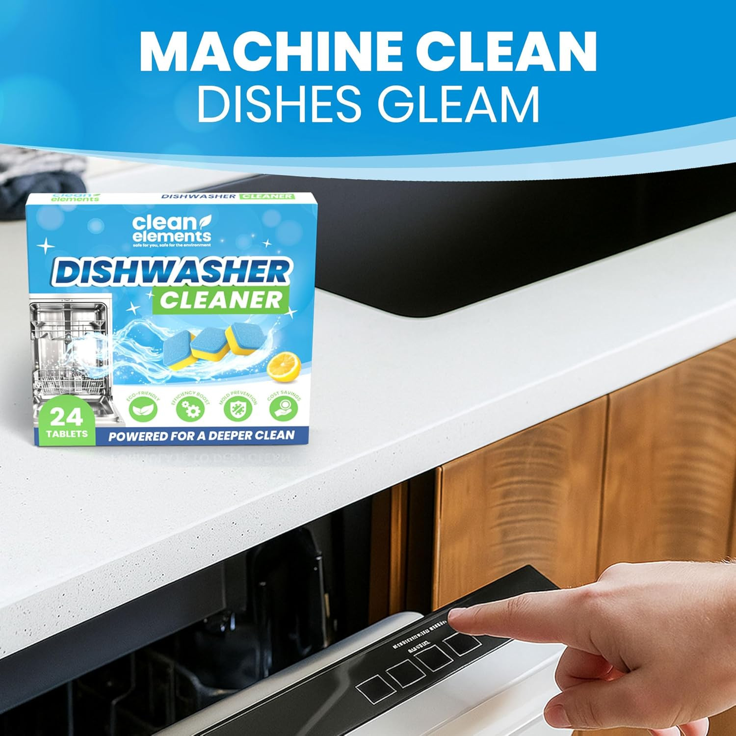 Dishwasher Cleaner Tablets & Deodorizer – 24 Pack (12 Month Supply) Deep Cleanin