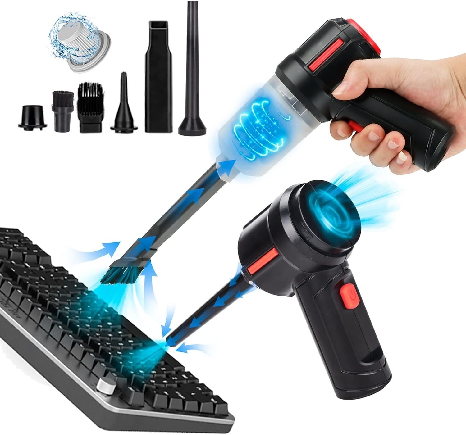 Limpiador De Aire Inalámbrico De Alta Potencia Para Computadora Y Teclado US NEW