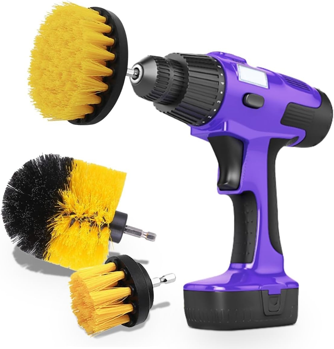 3 Pack Auto Detailing Drill Brush Set, Wheel Cleaner Brush, Car Cleaner Wash Bru