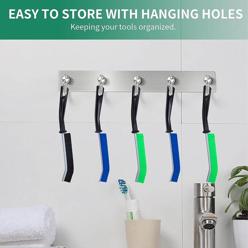 6-Pack Hard Bristle Crevice Cleaning Brush Grout Sink Tool Home Essentials New