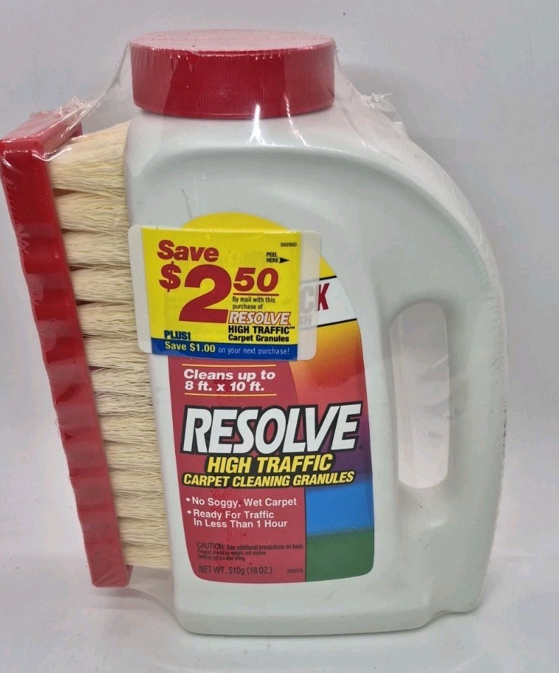 RESOLVE High Traffic Carpet Cleaning Granules Starter Pack Discontinued w/Brush