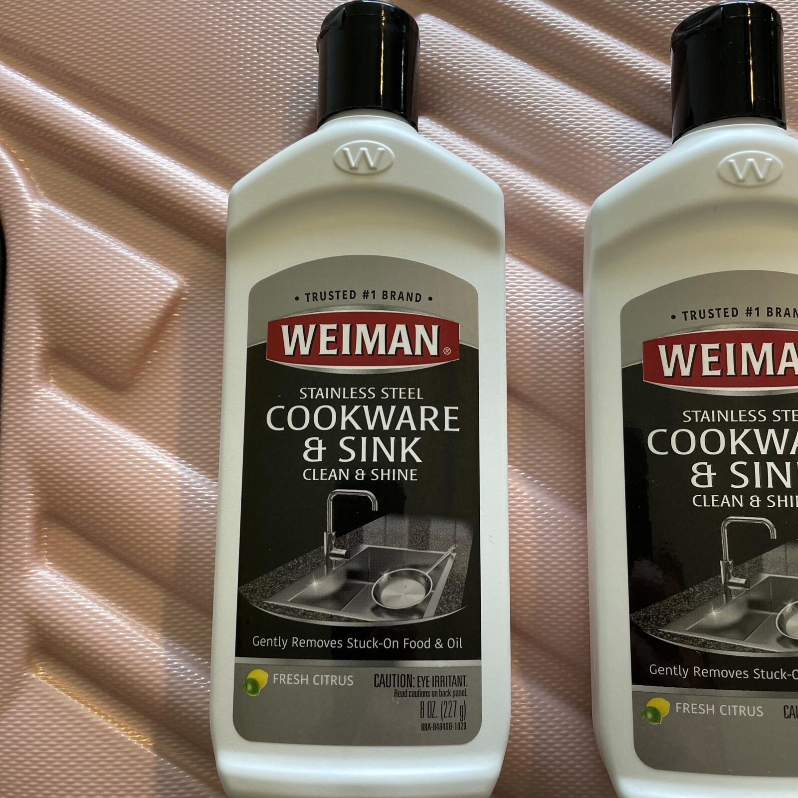 3 PACK Weiman Stainless Steel Sink and Cookware Cleaner and Polish 3 BOTTLES 8oz