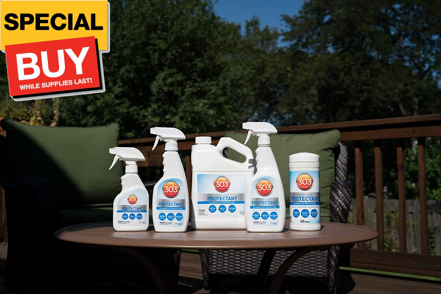 Aerospace Protectant Spray, UV Protection, Repels Dust, Dirt, & Staining, Matte
