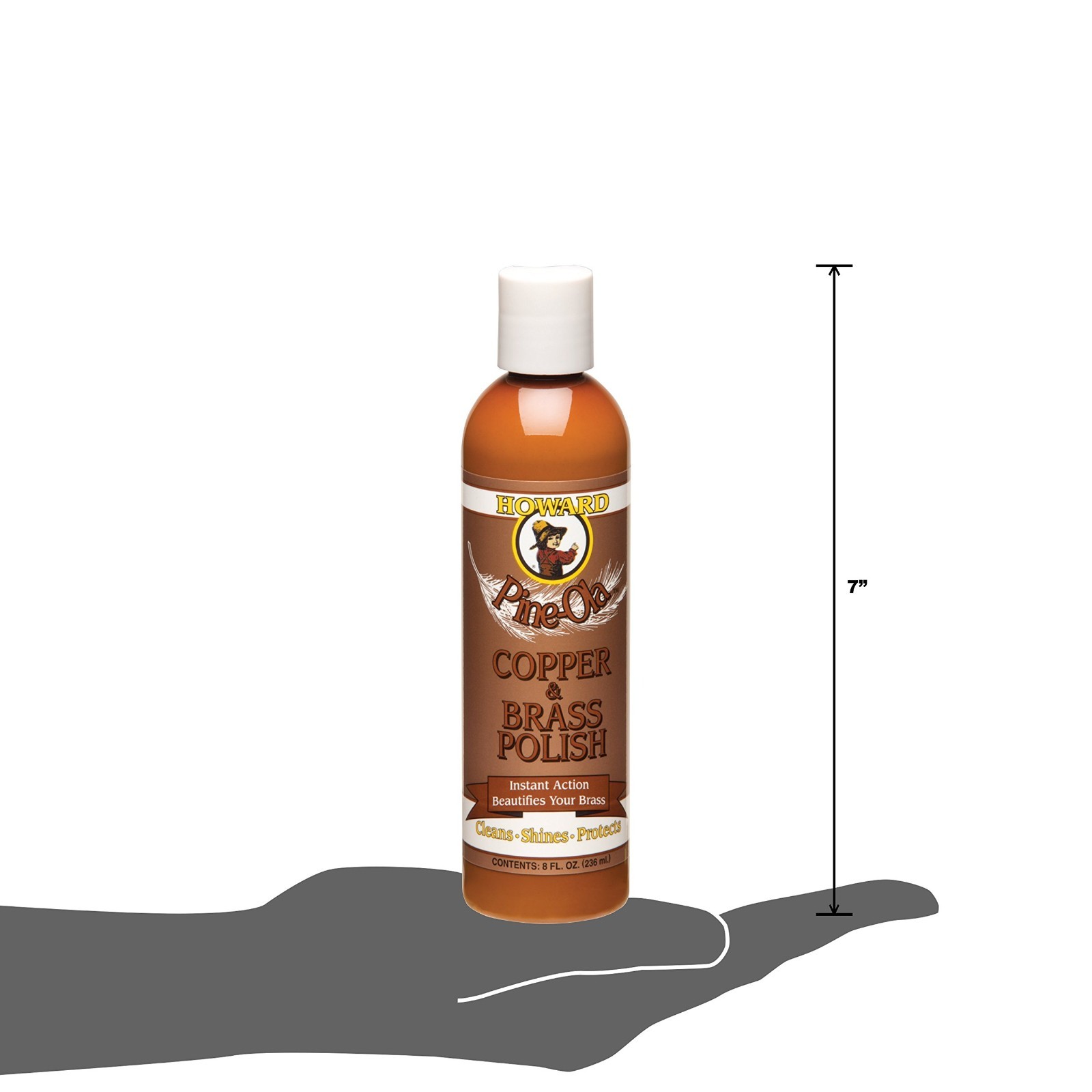 Pine-Ola Copper & Brass Polish – 8 oz, Pack of 2 – Metal Cleaner & Restorer