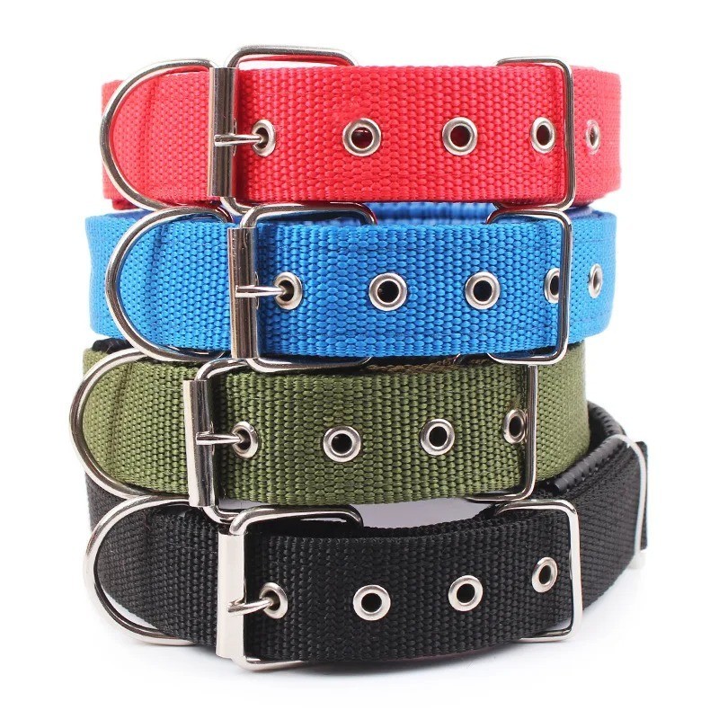 Solid Dog Collars Nylon Dog Collar For Small Medium Large Dogs Teddy Keji Pitbul