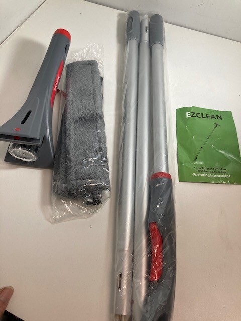 EZ Clean Long Reaching Window Scrubber & Squeegee
