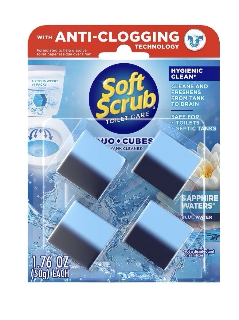 In-Tank Toilet Cleaner Duo-Cubes, Sapphire Waters, 4 Count