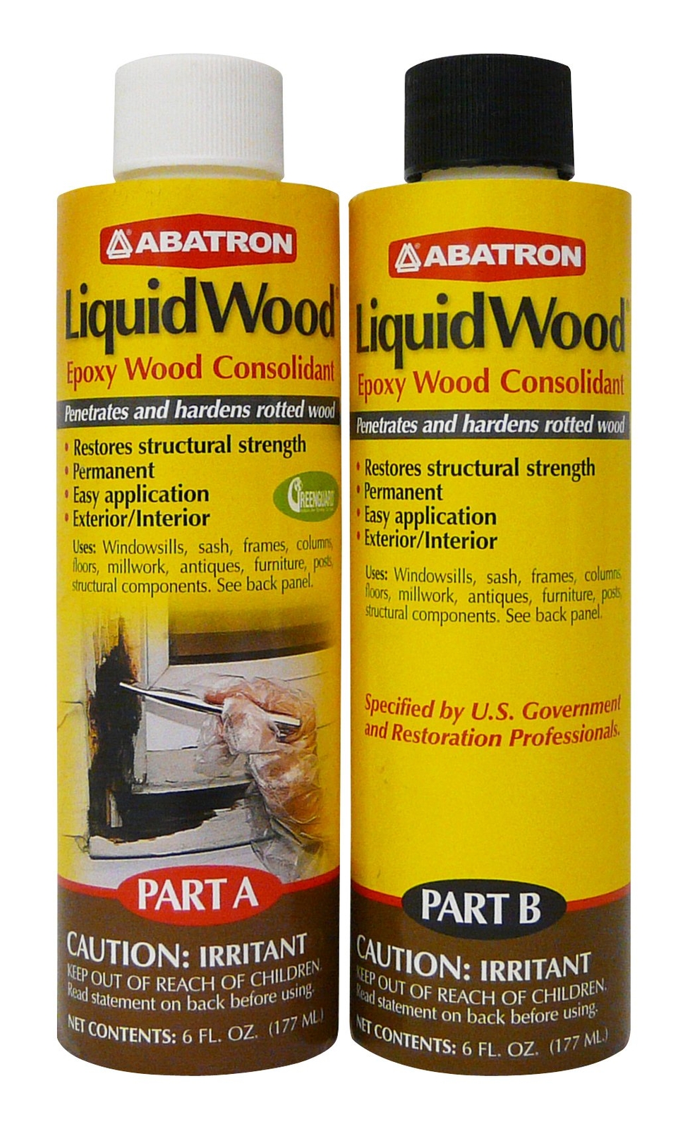 LiquidWood Kit – 12 Ounce – 2-Part Structural Wood Epoxy Resin – Wood Hardene…