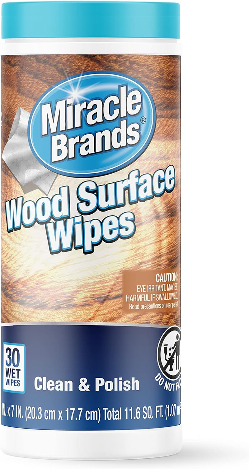 Miraclewipes for Wood Surfaces, Remove Dirt and Grime Buildup, Clean, Protect, a