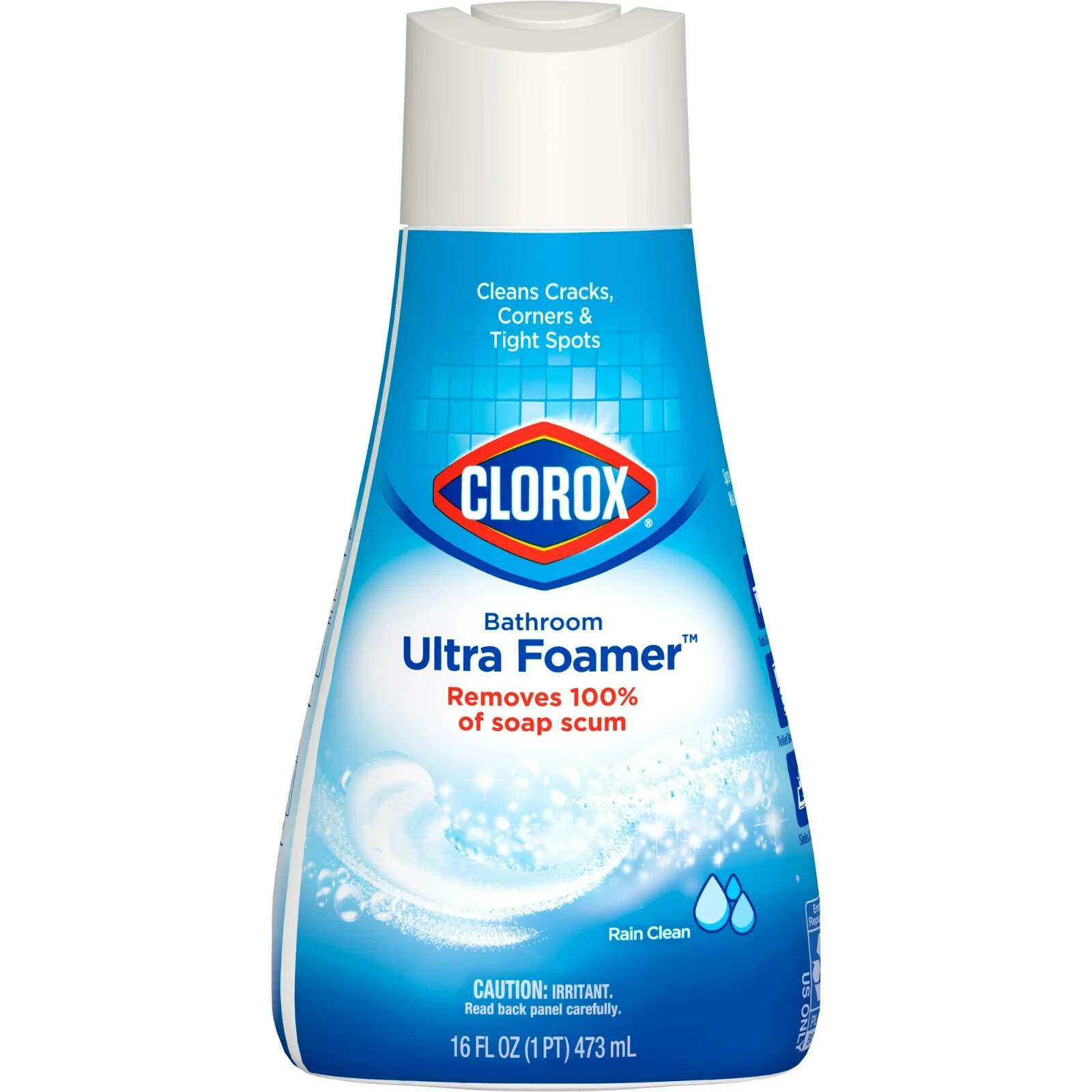 Clorox Bathroom Ultra Foamer, Cleaner Spray, Rain Clean, 16 Fluid Ounces