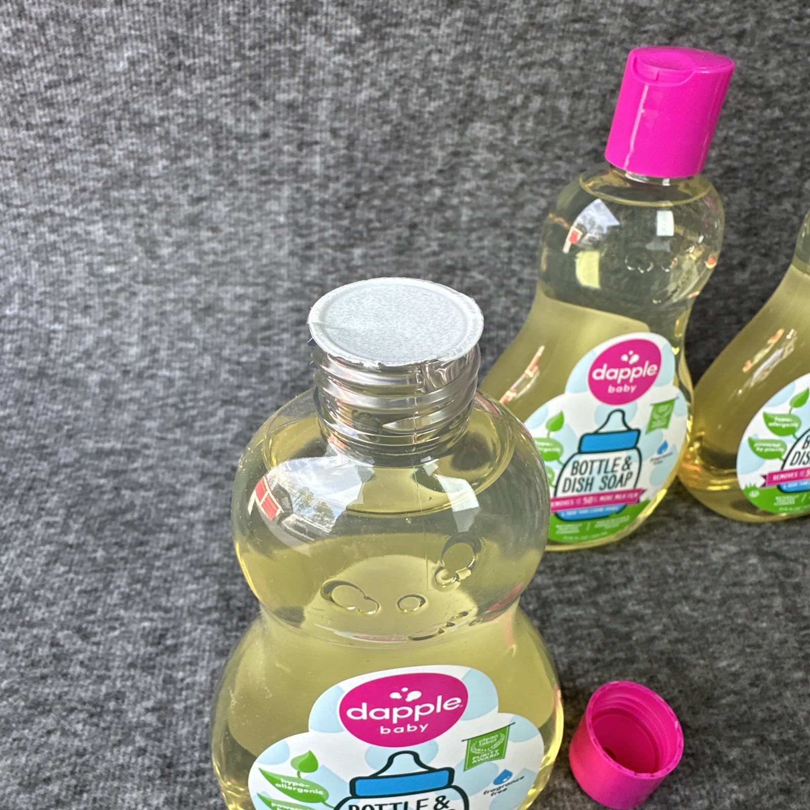 Dapple Baby Bottle and Dish Soap Fragrance-Free 17.75 fl oz 4 Bottles SEALED