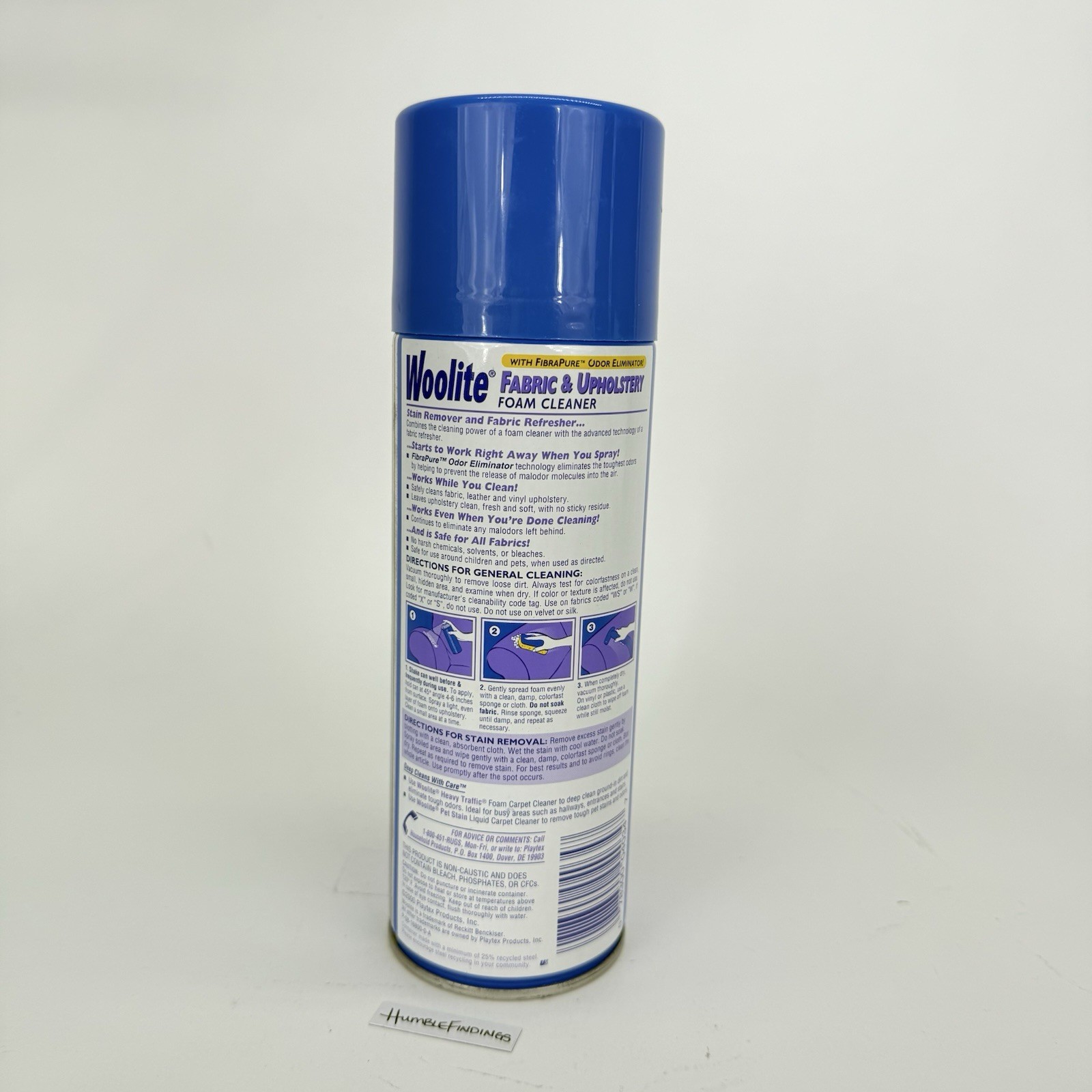Woolite Foam Cleaner Fabric & Upholstery Stain Odor Eliminator Refresher 14oz
