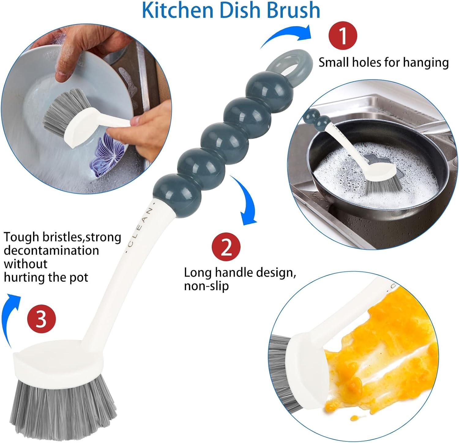 6 Pack Multipurpose Household Cleaning Set, Deep Cleaning Brush Set with