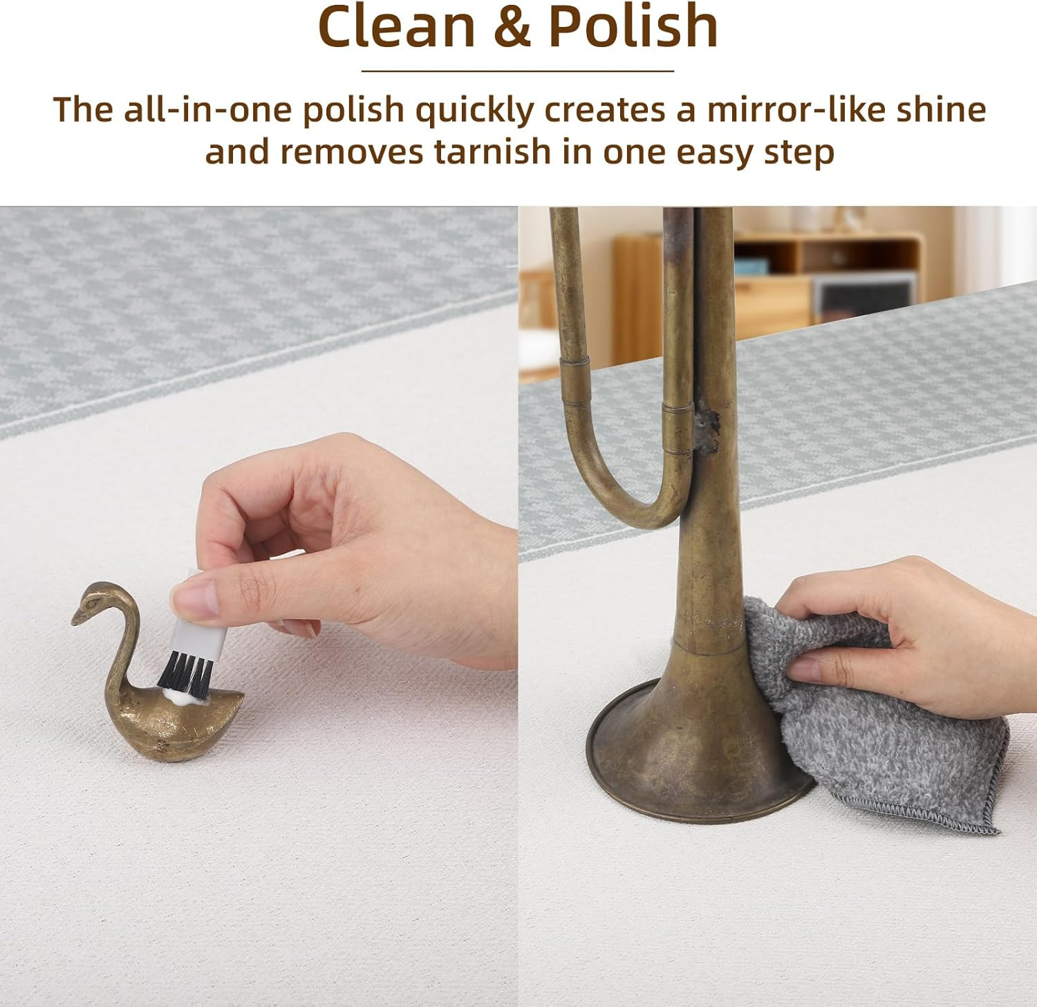 Brass Polish Copper Cleaner Cream:13Oz Polishing Metal Tarnish Remover Cleaning