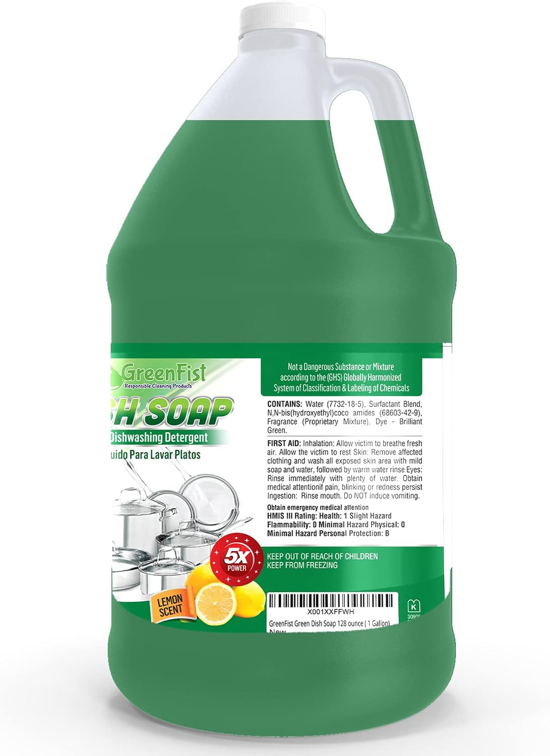 Professional Dish Soap – 1 Gallon Liquid Detergent for Pots & Pans