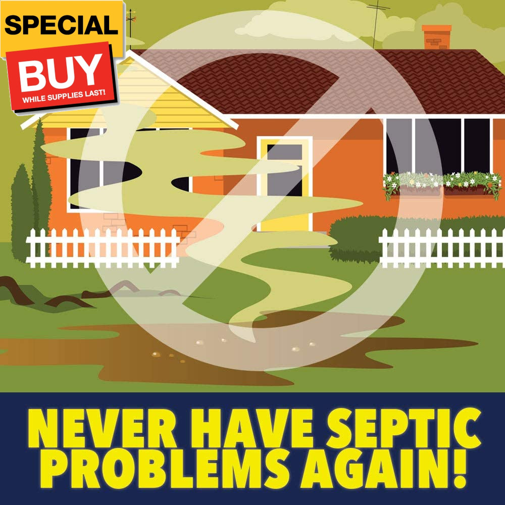 ONE FLUSH – Septic Tank Treatment Packets, 6-Month Supply of Easy-Flush Bacteria