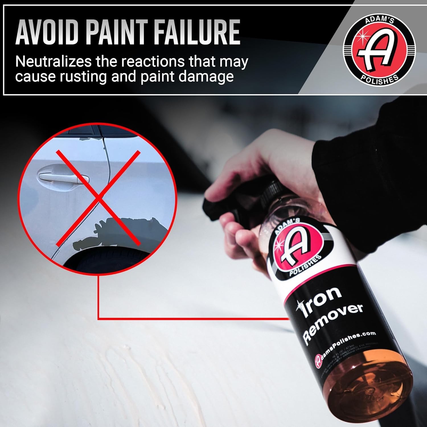 Adam’s 16oz – Iron Out Fallout & Stop Rust Remover Spray for Car Detailing Re…